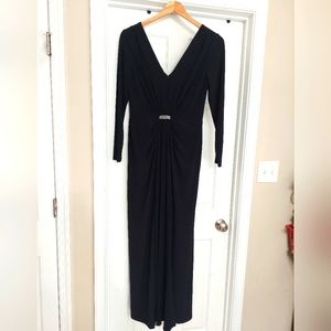 LAUREN Ralph Lauren Long Formal V-neck Maxi Dress Size 12